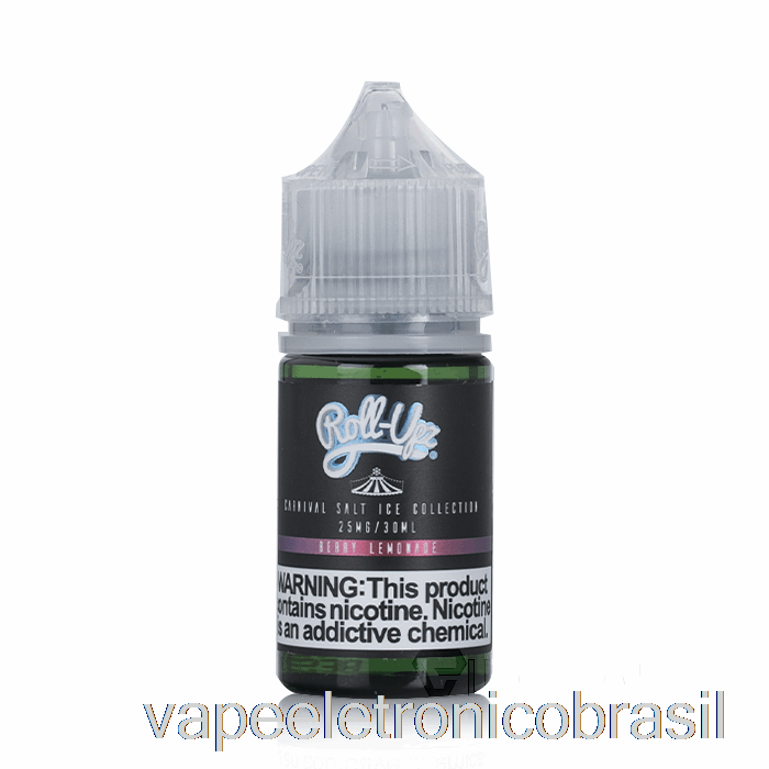 Vape Recarregável Gelo Berry Limonada Sal - Carnaval - Suco Roll Upz - 30ml 50mg